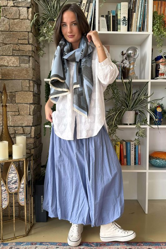 Hanbury Scarf Navy & Denim /50=